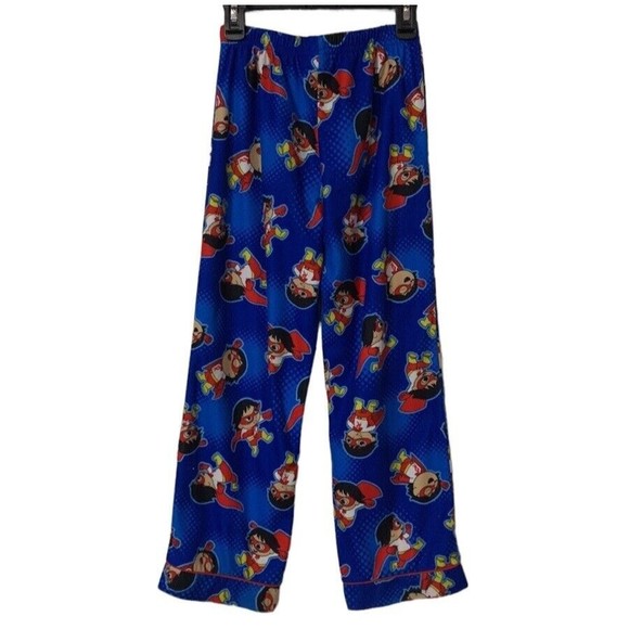 Ryan's World Boys Sz M 8 Red Titan Long Sleeve Pajamas Set 2-Piece Button Front - Picture 4 of 7